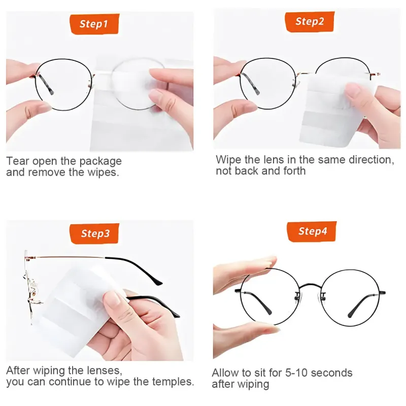 Anti-Fog Wipes 100pcs for Glasses Lens Anti-Fog Wipes 100pcs for Glasses Lens