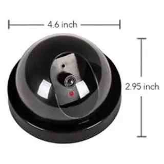 Fausse Caméra - Caméra Dôme Avec LED Rouge Clignotante Convient Pour Maison Ou Bureau Lot De 4 Noir 99344589