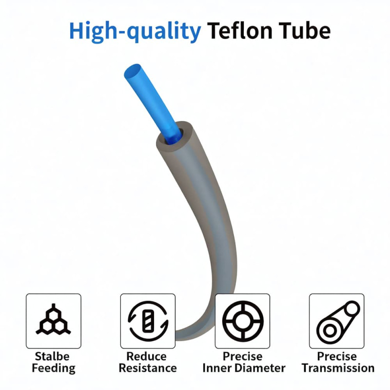197In Gray Translucent PTFE Tube with Cuter